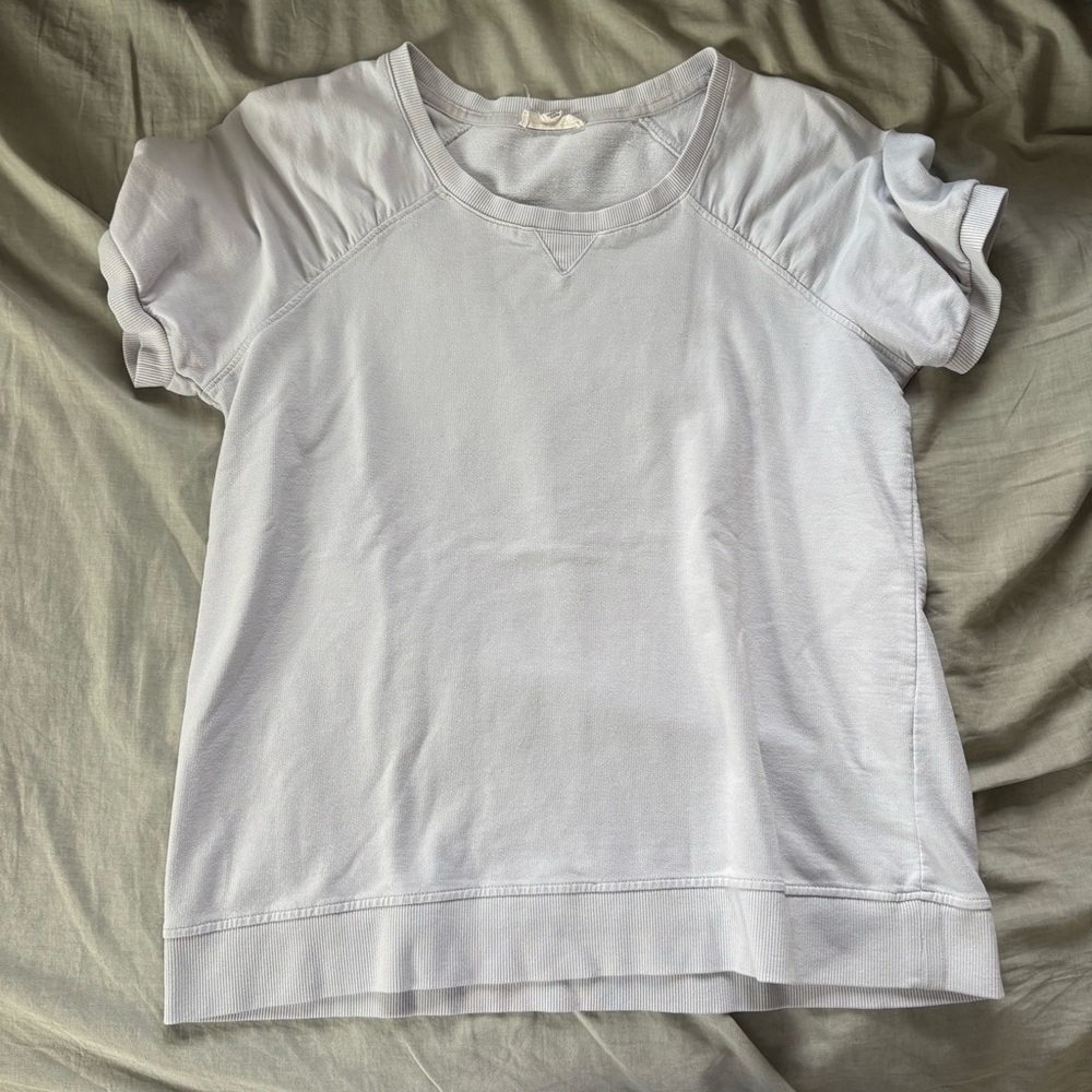 Light Gray Short Sleeve Top